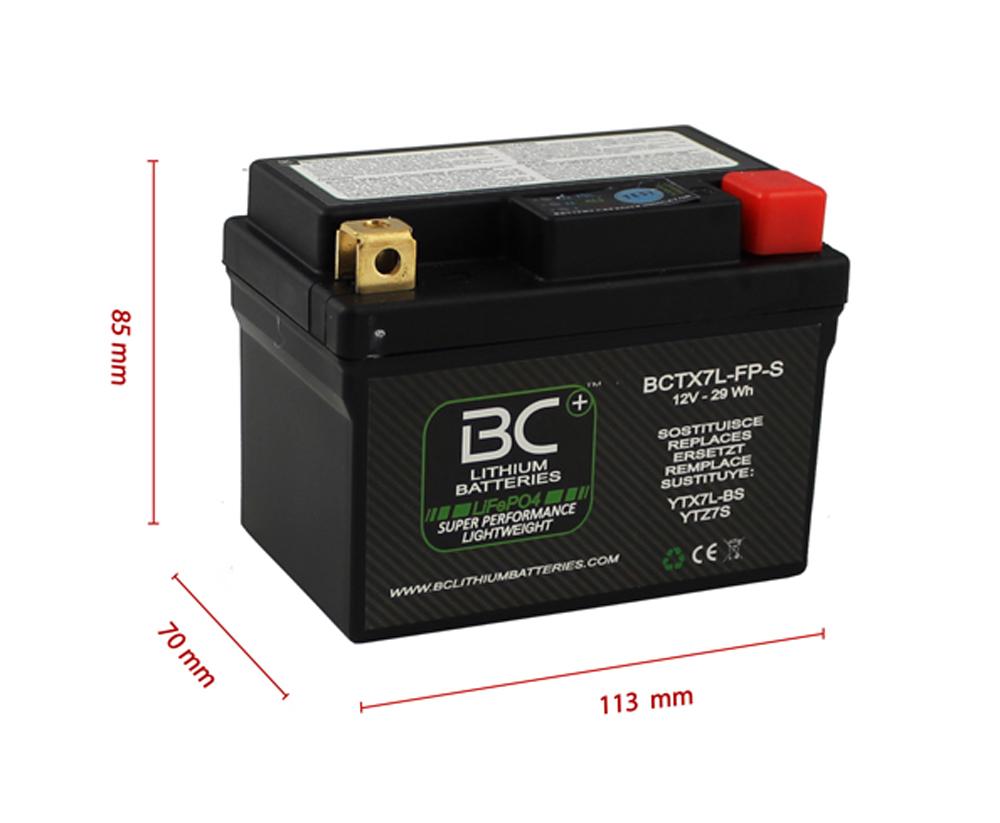 BCTX7L-FP | LiFePO4 12V Lithium Battery equivalent to HJTZ7S-FP