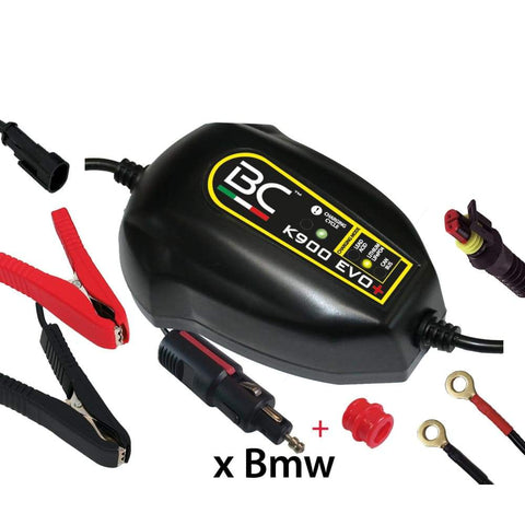 BC Battery Controller BC K900 EVO+, Caricabatteria e Mantenitore Intelligente per Moto BMW con sistema CAN-Bus, e per tutte le batterie 12V Pb-Acido e Litio, 1 Amp